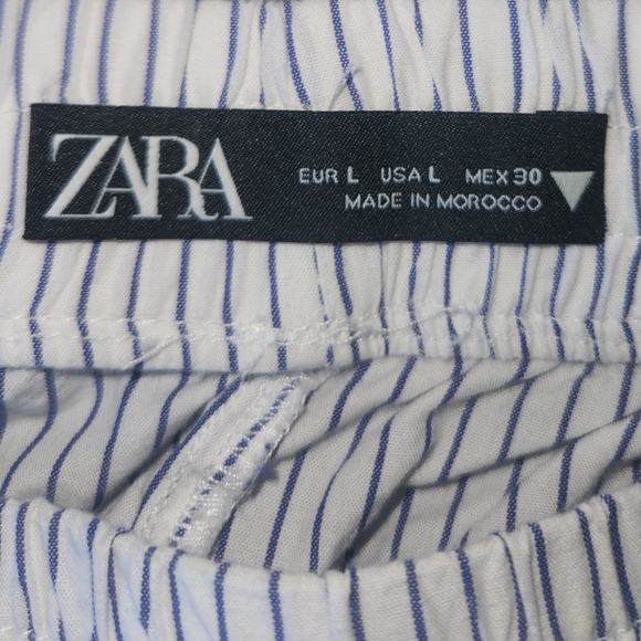 Women's Zara Boxer Shorts Pin Striped Size L - Picture 4 of 6